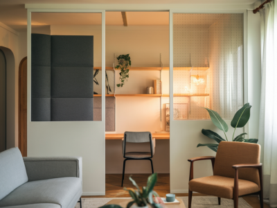 Wie Sie eine brandschutz- und trittschalldämmende trennwand zwischen wohn- und arbeitszimmer mit minimalem platzverlust planen
