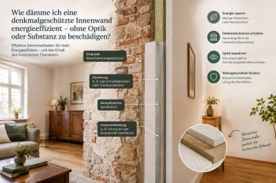 Wie dämme ich eine denkmalgeschützte innenwand energieeffizient, ohne optik oder substanz zu beschädigen