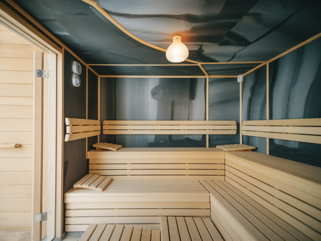 Wie sie eine abgehängte feuchtraumdecke für bad und sauna wartungsfrei und schimmelresistent ausführen
